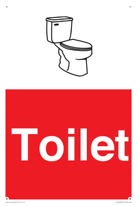 Toilet Sign Dementia Friendly Red